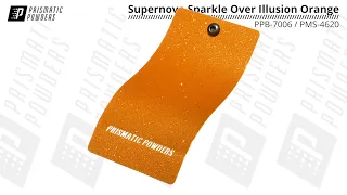 Prismatic Powders Supernova Sparkle PPB-7006 Over Illusion Orange PMS-4620