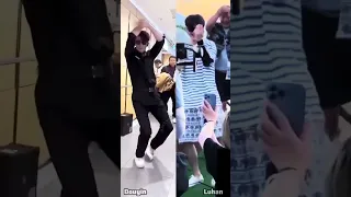 Chinese singer Luhan did KeMuSan/HaiDiLao douyin dance challenge