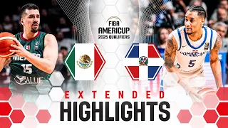 Mexico 🇲🇽 vs Dominican Republic 🇩🇴 | Extended Highlights | FIBA AmeriCup 2025 Qualifiers 2025