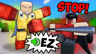 Using TOXIC KILL SOUNDS to TROLL Players in Roblox The Strongest Battlegrounds