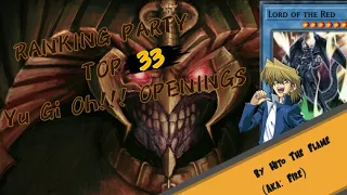 [TOKUCENTER] Top 33 Yu Gi Oh Openings (Ranking Party/Especial antes de mi cumple)