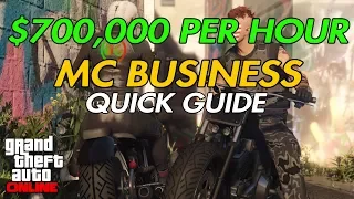 GTA ONLINE $700,000 PER HOUR MC BUSINESS QUICK GUIDE