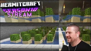 Building a MEGA Cactus Farm w/ Skizzleman! - Hermitcraft S10 Stream