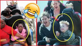 FUNNY ROLLER COASTER REACTIONS -Top 10 compilation
