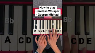 How to play Careless Whisper - George Michael #tutorial #piano #music