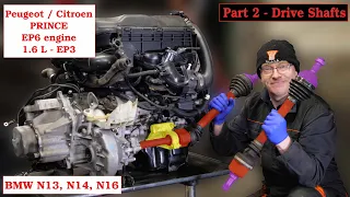 Part 2 - Removing Driveshafts on Peugeot 207 & Draining Gearbox Oil.  CV joint inspection 🚗🔧