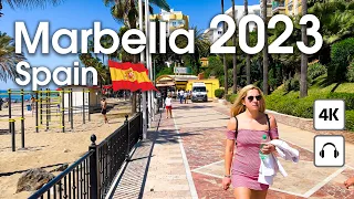 Marbella 🇪🇸 Promenade [ 4K ] Walking Tour