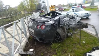 Nissan GT-R (r35) Crashes | Аварии Ниссан GT-R (r35) part 2