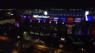 Drone footage of M&T Bank Ravens stadium