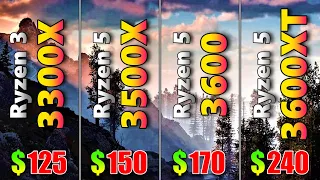 Ryzen 3 3300X vs Ryzen 5 3500X vs Ryzen 5 3600 vs Ryzn 5 3600XT