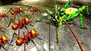 New Massive Cricket vs Leaf Cutter Ant Army in Empires of the Undergrowth!