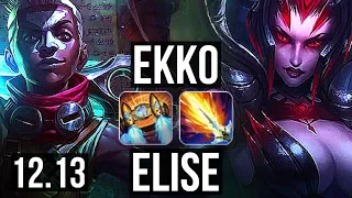 EKKO vs ELISE (JNG) | 8/1/15, 2100+ games, 2.1M mastery, Godlike | KR Diamond | 12.13