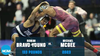 Roman Bravo-Young vs. Michael McGee - 133 lb Semifinals - 2023 NCAA Wrestling Championships