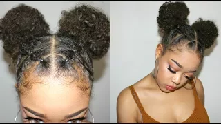 NOT YOUR ORDINARY SPACE BUNS | Natural Hairstyles Series