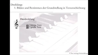 Dreiklänge - 1. Bilden und Bestimmung der Grundstellung | Musiktheorie | Harmonielehre