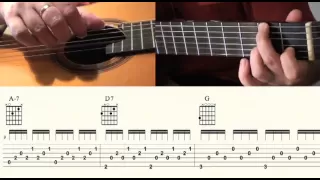 TUTO - BACH PRELUDIUM GUITAR - Tablature + Chords - FINGERSTYLE ARPPEGGIO