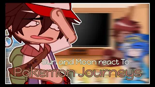 Sun and Moon react to Pokemon Journeys || Gacha Club