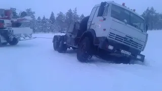 слетел в кювет на камазе