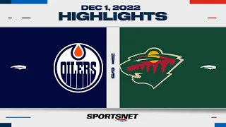 NHL Highlights | Oilers vs. Wild - December 1, 2022