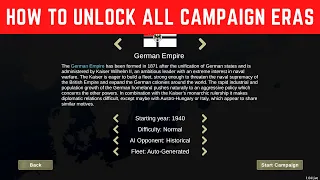 Ultimate Admiral: Dreadnoughts - Unlock All Campaigns In 1 minute