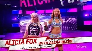 WWE RAW 8/6/18 NATALYA w/ RONDA ROUSEY vs. ALICIA FOX w/ ALEXA BLISS - WWE RAW July 30 2018