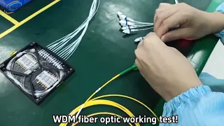 WDM fiber optic working test!