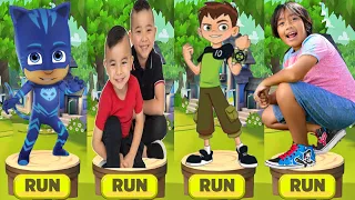 Tag with Ryan vs Ben !0 Run vs Pj Masks Catboy vs CKN Boys Run - All Characters Unlocked