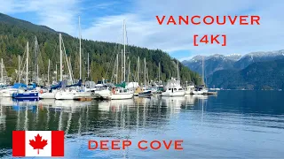 🇨🇦[4k] Walking Tour in North Vancouver , Deep Cove ,BC, Canada, 2023