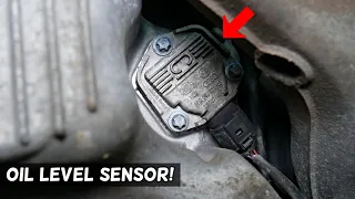 OIL LEVEL SENSOR LOCATION REPLACEMENT EXPLAIN PORSCHE CAYENNE, AUDI Q7, VW TOUAREG