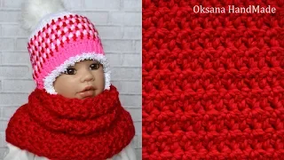 Теплый снуд крючком. Мастер класс. Scarf crochet