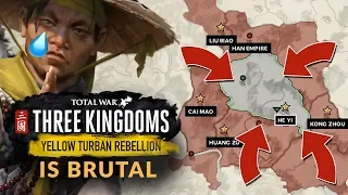 TOTAL WAR: THREE KINGDOMS | YELLOW TURBAN REBELLION DLC IS BRUTAL (He Yi Campaign Gameplay)