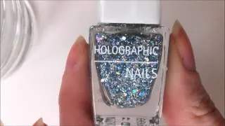 Test: Isadora  Holographic nails och Peel off base