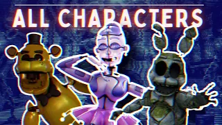 FNaF AR: Special Delivery - ALL CHARACTERS AND SKINS (Animated Slideshow Style)