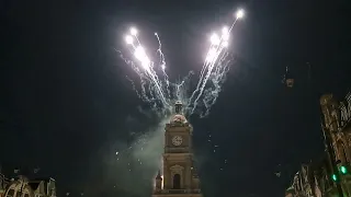 Feu d'artifice 13 juillet à Lens sur le thème du foot