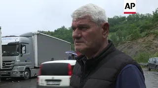 Truck drivers stuck at Kosovo-Serbia border