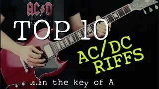 Top 10 AC DC Riffs (in the key of A)
