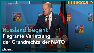 Pressekonferenz mit Olaf Scholz zum Abschluss des NATO-Gipfels am 30.06.22