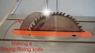 Making a Raising Riving Knife for an Old table saw // Table saw build Pt1