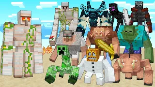 OP IRON GOLEM Vs ALL MUTANTS / Minecraft Mob Battle
