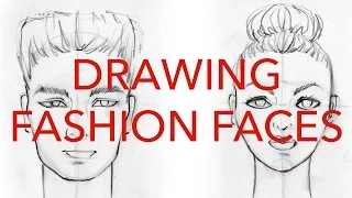 Fashion Faces Tutorial 1: Drawing Front Views: Male & Female