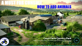 Court Farms / HOW TO PLACE ANIMAL PENS ON CONSOLE /Farming Simulator 22 / FS22 / Farming Simulator