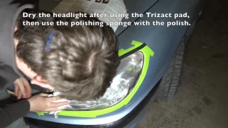 Headlight restoration on a Peugeot 607