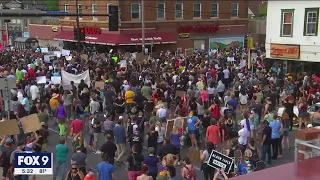 Protesters march to Minneapolis Police Department Third Precinct following death of George Floyd