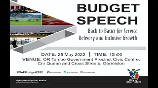 City of Ekurhuleni Budget Speech