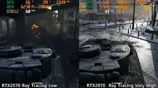 RTX2070 Battlefield V Ray Tracing Low VS Very High (1440p QHD)