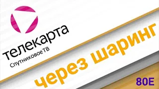 80E Express 80 ШАРИНГ Каналы от Телекарта ТВ Приём на антенну 0.6м