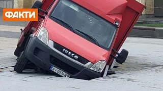 Вантажівка у фонтані: водія можуть змусити компенсувати збитки на суму 3 млн грн