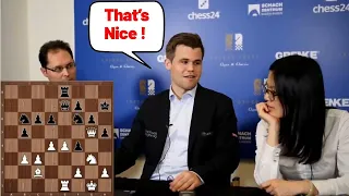 Hou Yifan spot a tactic that Magnus Carlsen missed!😍🤪