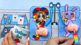 🎈paperdiy🎈 POMNI and JAX visit doctor | Pop The Pimple | DIY PAPER ASMR