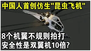 中國人首創“仿生昆蟲飛機”！8個機翼不規則拍打，斷掉6個也能飛！將改變未來飛行模式？